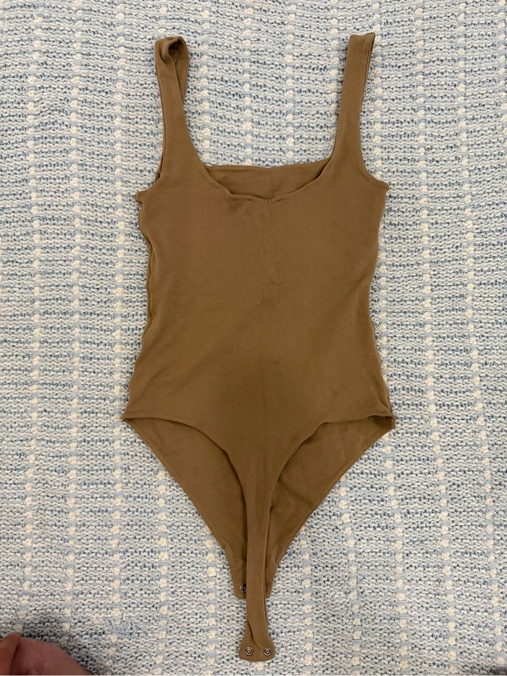Altar'd State Olive Brown Square Neck Bodysuit